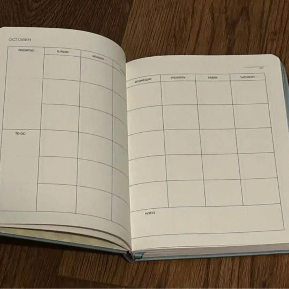 2026-2027 Weekly/Monthly Planner Vegan Leather Hardcover Dutch Blue Brand New